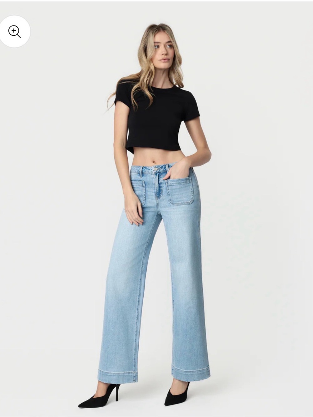 Flying Monkey Light Blue Wide-Leg Jeans